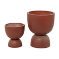 thumbnail image 1 of DecMode 15", 9"H Red Magnesium Oxide Planter (2 Count), 1 of 9