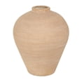 thumbnail image 1 of DecMode 17" Wide Textured Terracotta Beige Ceramic Vase, 1 of 14