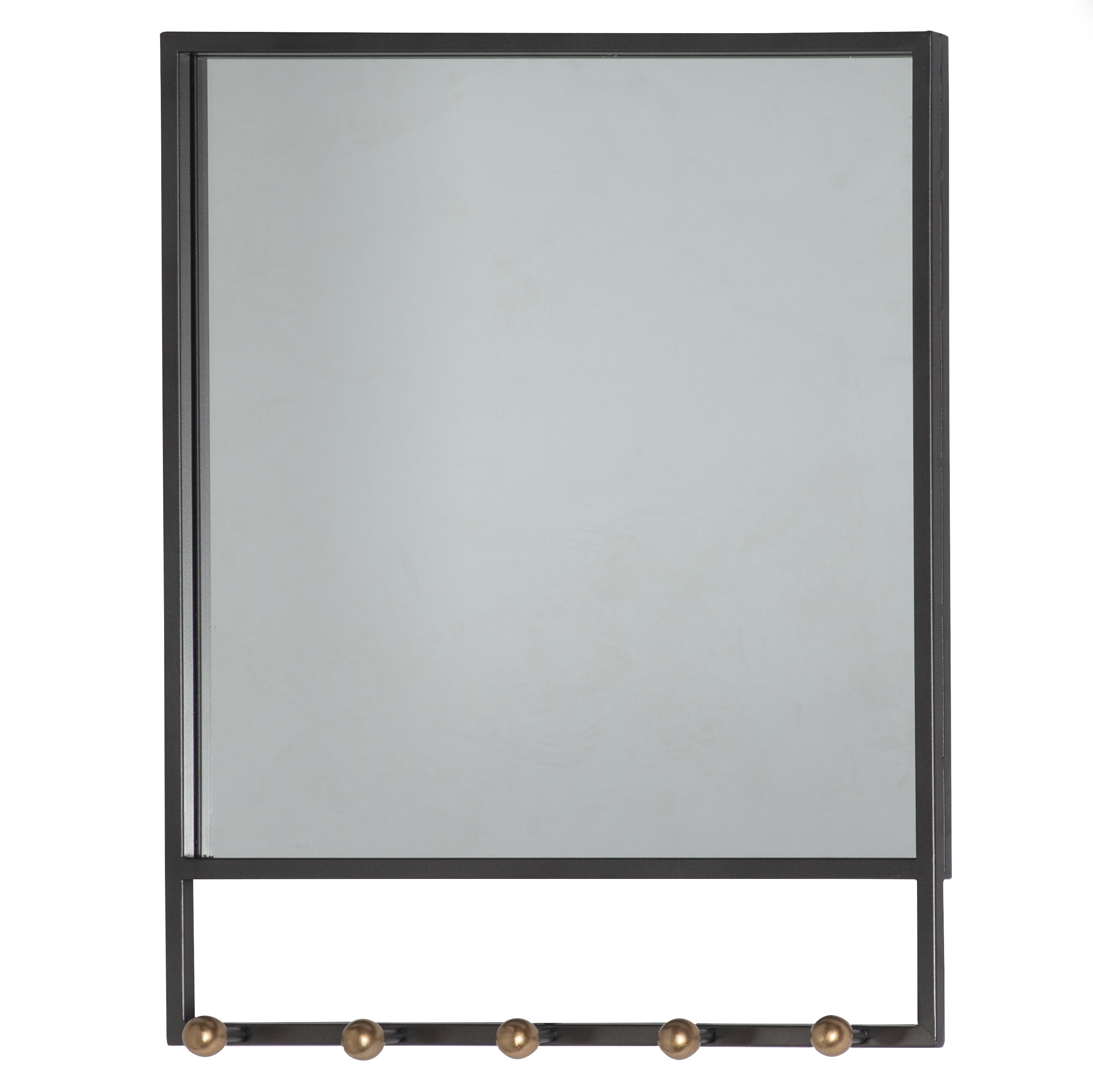 The Novogratz 20 X 24 Black 5 Hooks Wall Mirror Walmart the-novogratz-20-x-24-black-5-hooks-wall-mirror-walmart