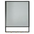 thumbnail image 1 of DecMode 20" x 24" Black 5 Hooks Wall Mirror, 1 of 8