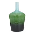thumbnail image 1 of DecMode 21" Ombre Green Glass Vase, 1 of 8