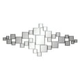 thumbnail image 1 of DecMode 21" x 48" Silver Slim Geometric Wall Mirror with Stacked Square Mirrors, 1 of 11