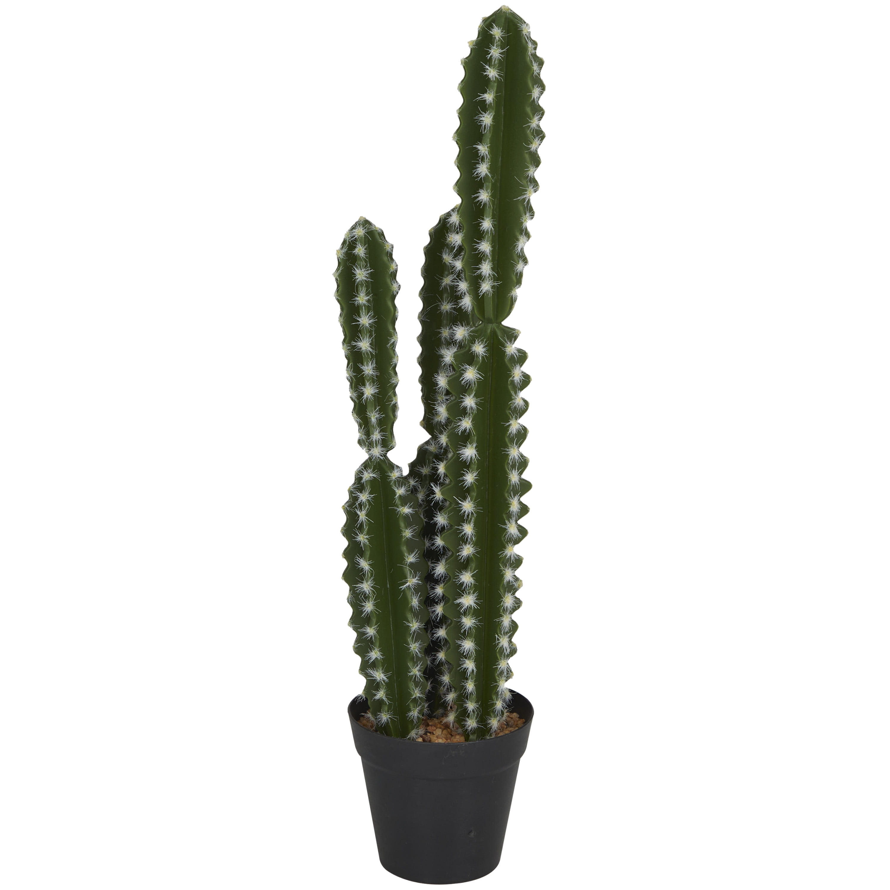 14” Cactus Artificial Plant in Triple Metal Planter