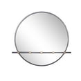 thumbnail image 1 of DecMode 26" x 24" Silver 5 Hooks Wall Mirror, 1 of 8
