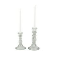 thumbnail image 1 of DecMode 3 Candle Glass Fluted Turned Candle Holder, Set of 3, 1 of 14