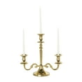 thumbnail image 1 of DecMode 3 Holder Gold Aluminum Metal Scrolled Candelabra, 1 of 10