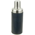 thumbnail image 1 of DecMode 3" x 9" Dark Blue Leather Handmade Cocktail Shaker with Silver Top, 1-Piece, 1 of 8