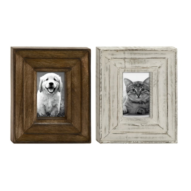 The Novogratz 4" x 6" Brown Photo Frame (2 Count)