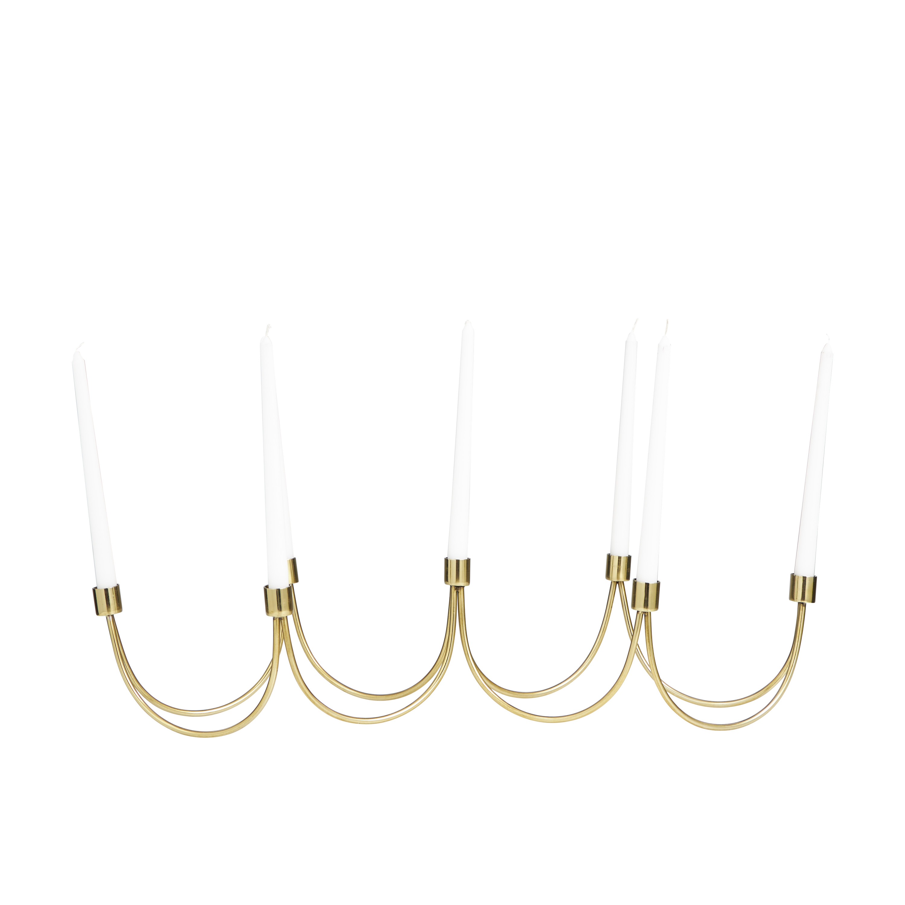 DecMode 7 Holder Gold Stainless Steel Candelabra