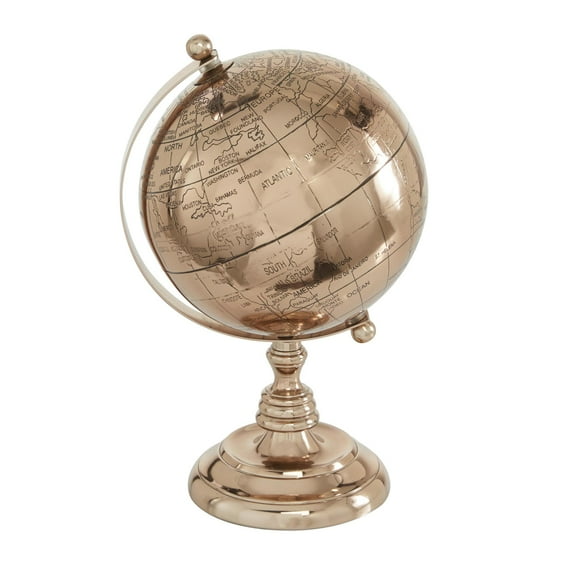 DecMode 7" Rose Gold World Map Globe
