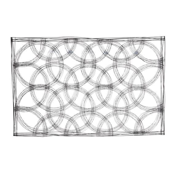 DecMode Black Metal Quatrefoil Geometric Wall Decor