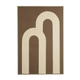 thumbnail image 1 of 33" x 49" Abstract Framed Wall Art with Overlapping Tan Ribbed Arches, by DecMode, 1 of 14