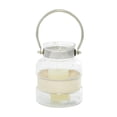 thumbnail image 1 of DecMode Clear Glass Decorative Candle Lantern with Curved Handle, 1 of 10