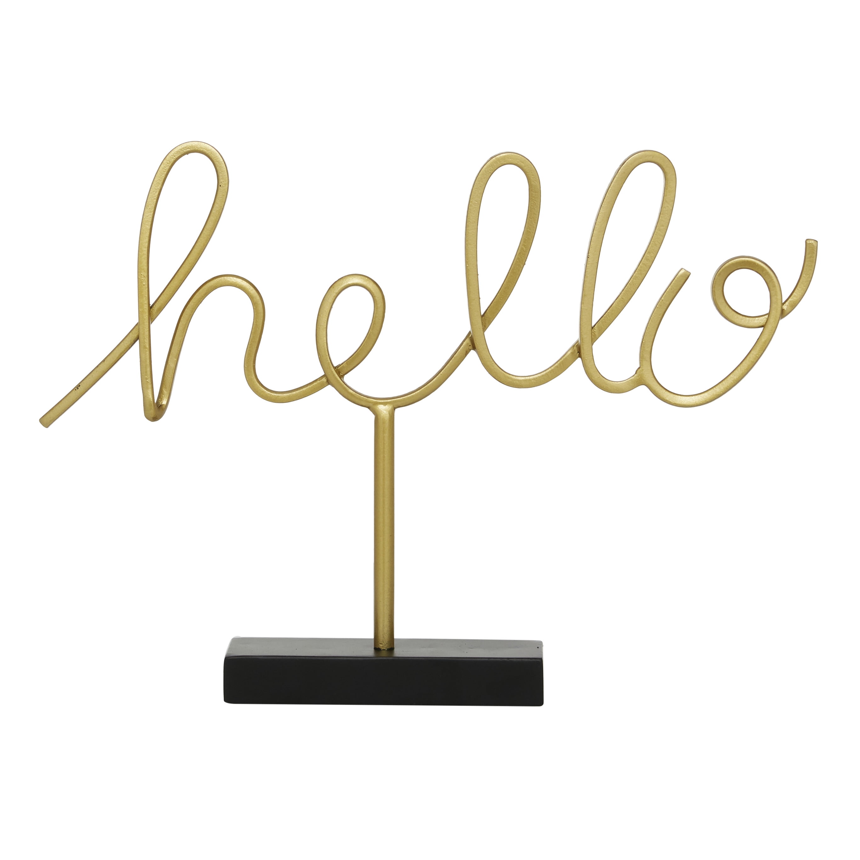 The Novogratz Hello Metal Decorative Sign Lightweight Home Decor ...