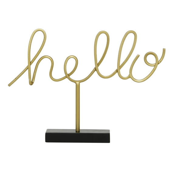 The Novogratz Hello Metal Decorative Sign Lightweight Home Decor ...