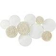 thumbnail image 1 of DecMode White Metal Rope Design Plate Wall Decor with Textured Pattern, 1 of 7
