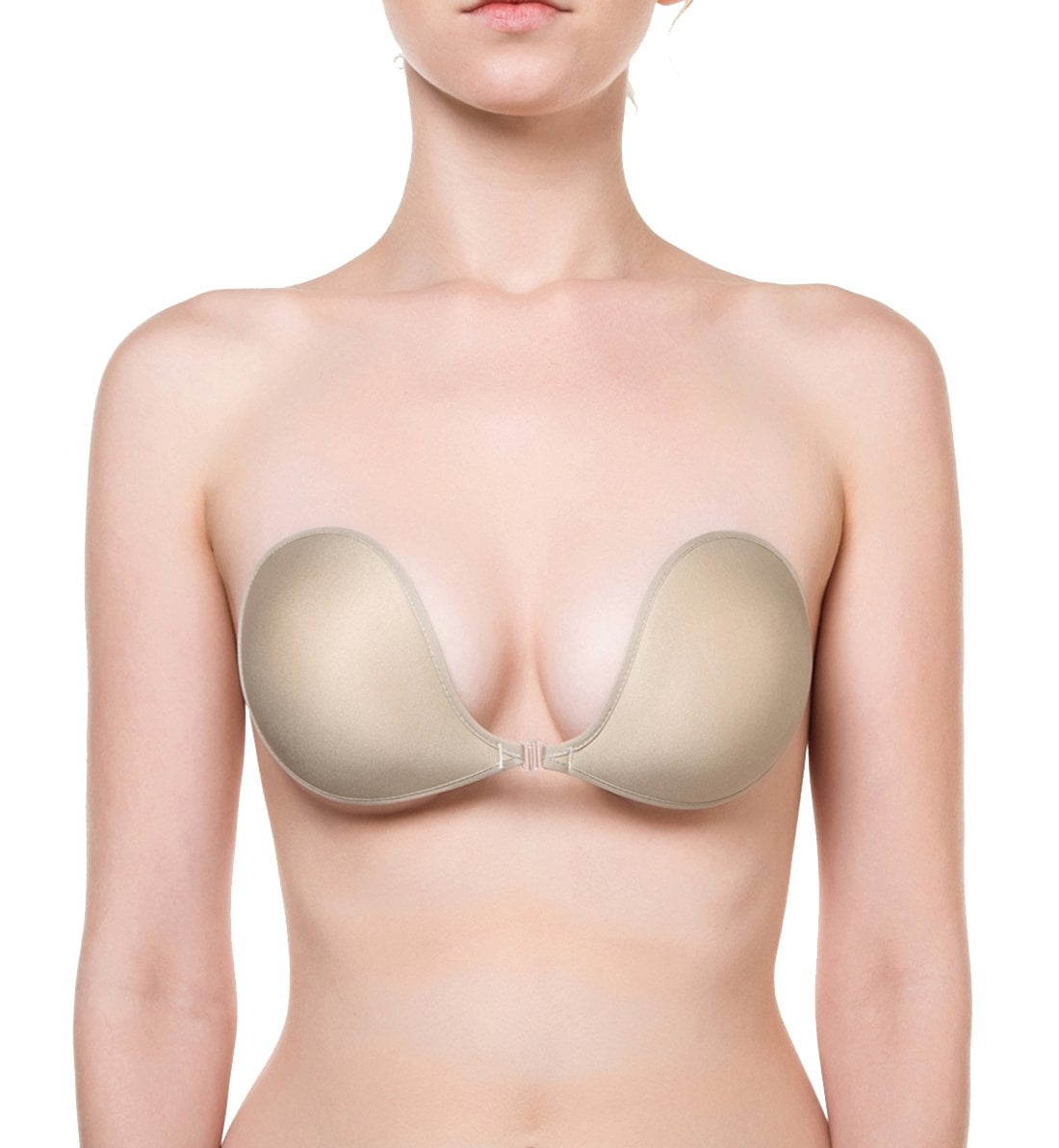 The NuBra Push Up Plunge Adhesive Bra (L398),D Cup,Nude
