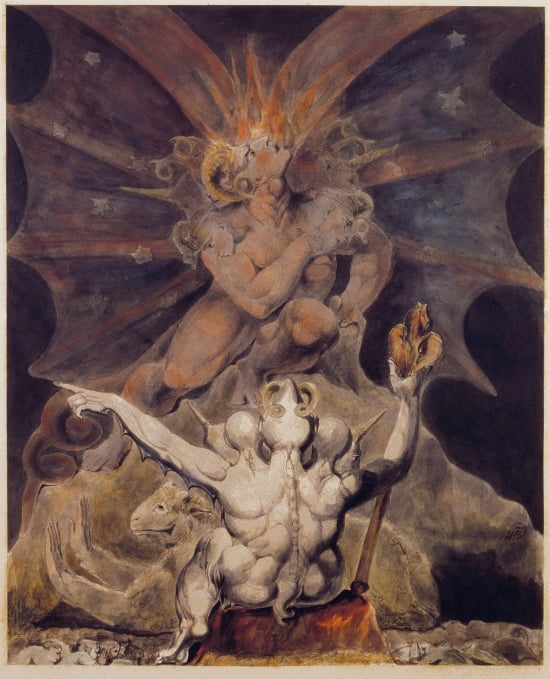 The Number Of The Beast Is 666 Canvas Art - William Blake (18 x 24)