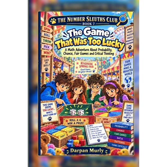 The Number Sleuths Club The Game That Was Too Lucky: A Math Adventure About Probability, Data and the Power of Critical Thinking, Book 7, (Paperback)