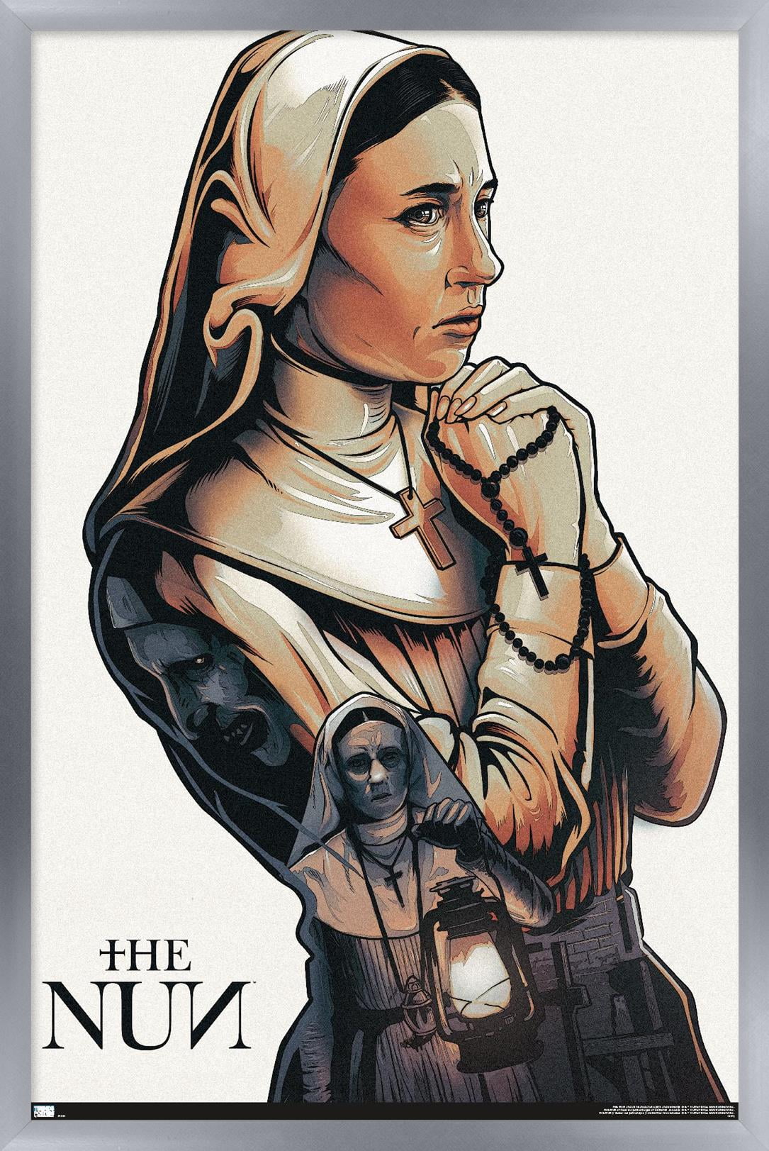 The Nun - Praying Wall Poster, 14.725" x 22.375", Framed