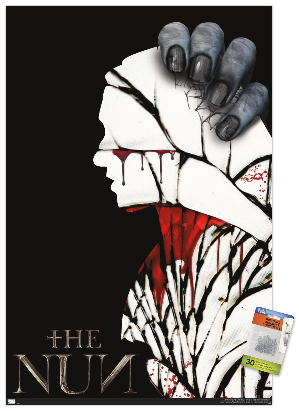 The Nun - Silhouette Wall Poster with Pushpins, 22.375" x 34"