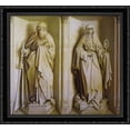 thumbnail image 1 of The Nuptials of the Virgin - St. James the Great and St. Clare 30x28 Large Black Ornate Wood Framed Canvas Art by Robert Campin, 1 of 2
