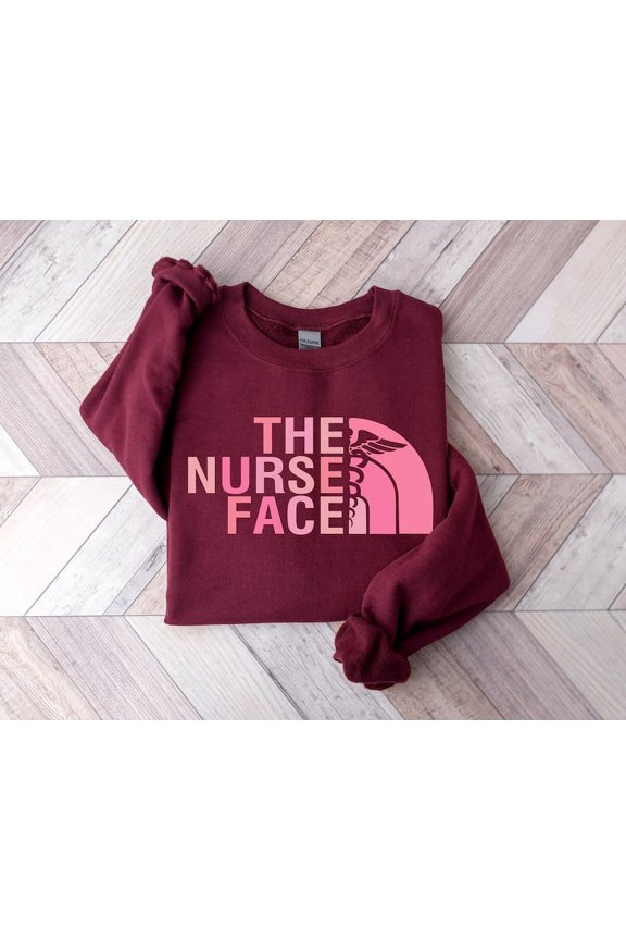 The Nurse Face Sweatshirt, NICU Nurse Crewneck, Labor and Delivery Nurse Shirt, Registered Nurse Sweatshirt