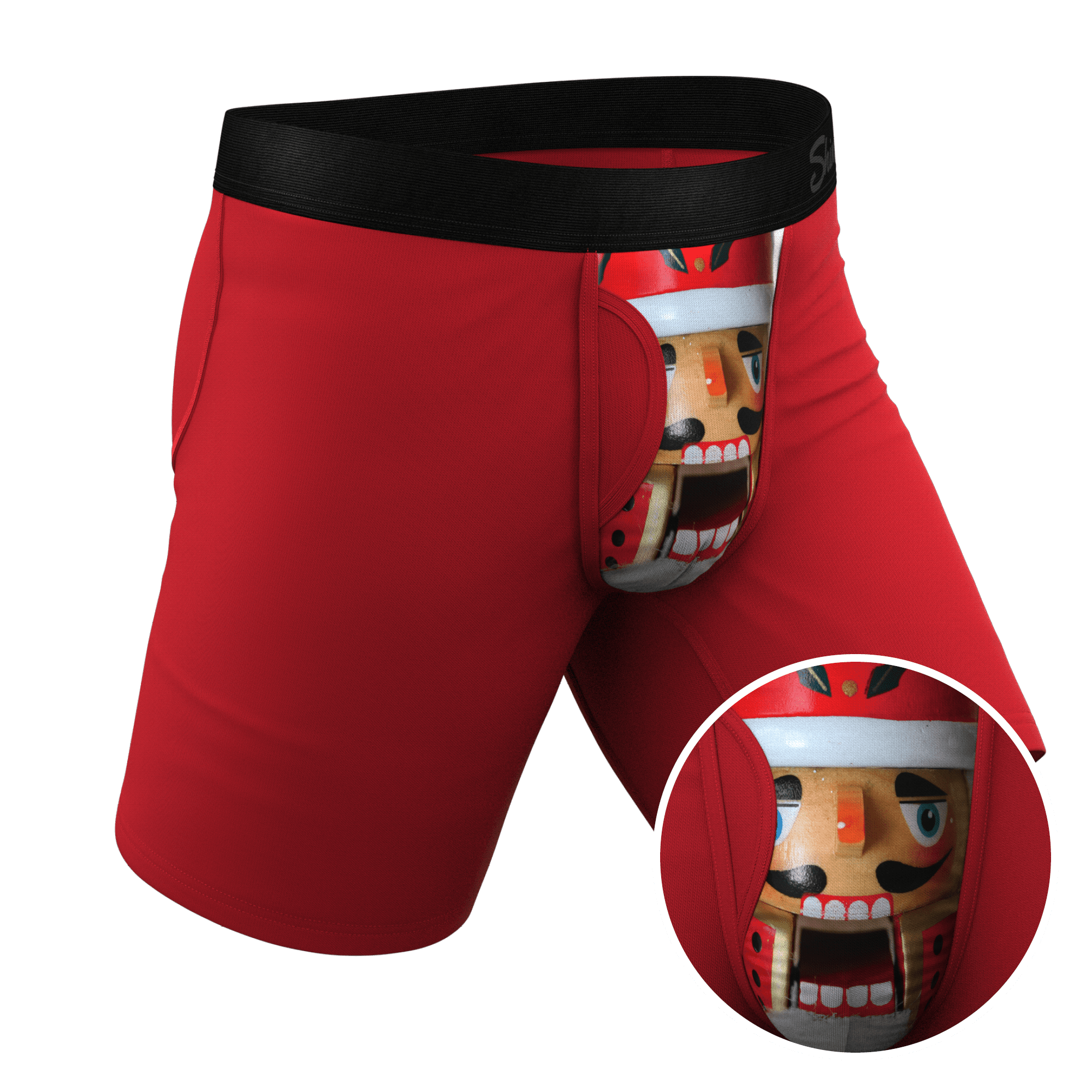 The Nutcrack-Him - Shinesty Nutcracker Christmas Long Leg Ball Hammock  Pouch Underwear With Fly 5X 