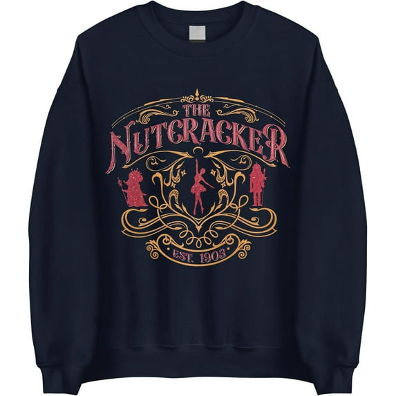 The Nutcracker Ballet Christmas Sweatshirt – Vintage Crewneck Holiday Pullover