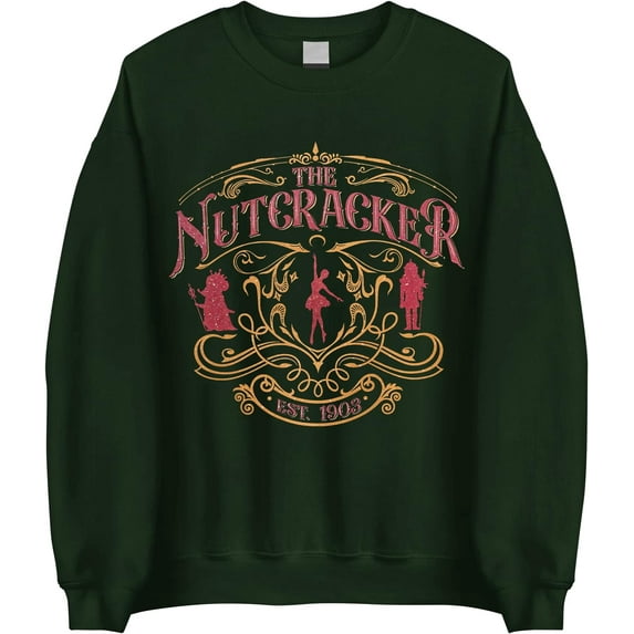 The Nutcracker Ballet Christmas Sweatshirt – Vintage Crewneck Holiday Pullover