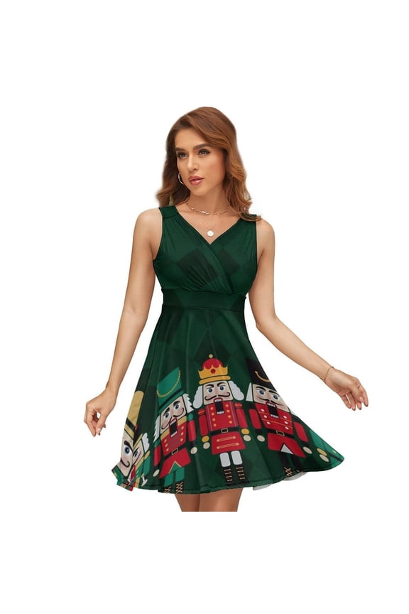 The Nutcrackers Women's Tank Dress V Neck Sleeveless Summer Sundress