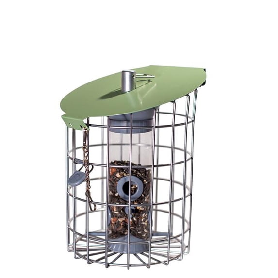 Nuttery RNMJ01G Roundhouse Seed Bird Feeder - Celadon Green