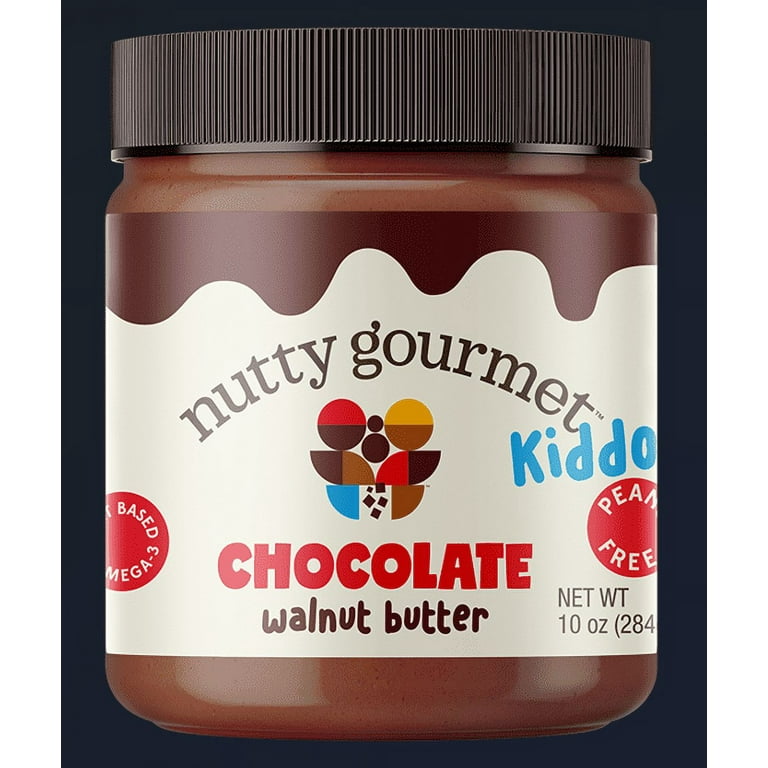 The Nutty Gourmet Kiddos Chocolate Walnut Butter- 10 oz (Healthy