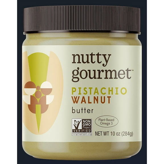 The Nutty Gourmet Pistachio Walnut Butter - 10oz (Low-Sugar)