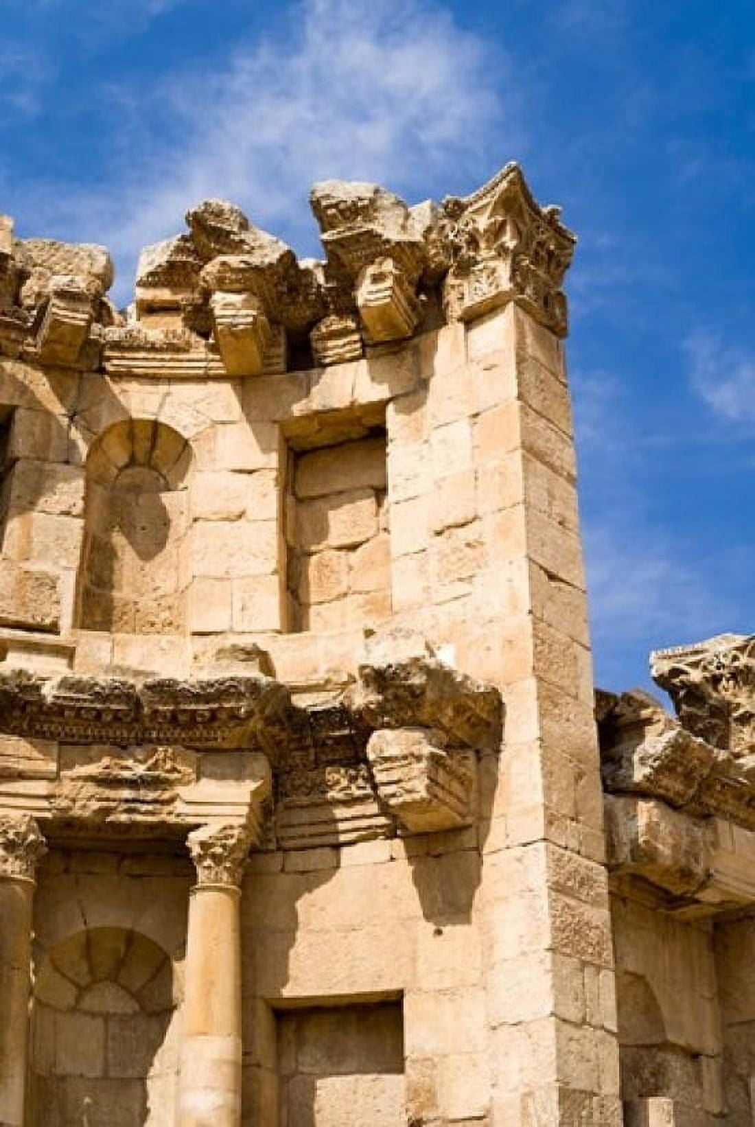 The Nymphaeum Once the Roman city of Gerasa Jerash Jordan Canvas Art - Nico Tondini DanitaDelimont (15 x 22)