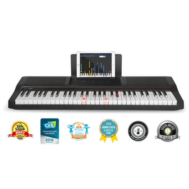 Udled omvendt operatør The ONE Smart Piano 61-Key Piano Keyboard, Black - Walmart.com