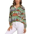 thumbnail image 1 of The ORIGINAL Enchanted Tiki Room Collage Long Sleeve Blouse Woman Streetwear Casual Shirts Summer Oversize Woman Streetwear Clothing Birthday Present, 1 of 7