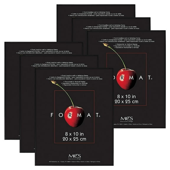 The ORIGINAL FORMAT FRONT-LOAD Black 8x10 frame - 6 Pack - 8x10