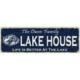 thumbnail image 1 of The OWEN Family Lake House Sign 8x24 Metal Fishing Cabin Decor 108240101496, 1 of 1