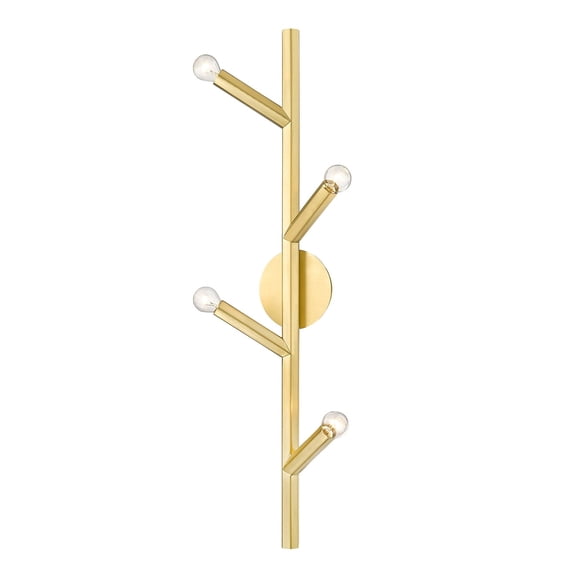 The Oaks Collection Modern Linear Wall Sconce The Oaks Collection Wall Sconce 4 Light - Brushed Brass