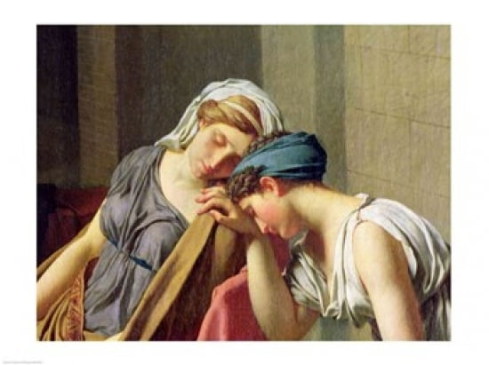 The Oath of Horatii 1784 Canvas Art - Jacques-Louis David (36 x 24)