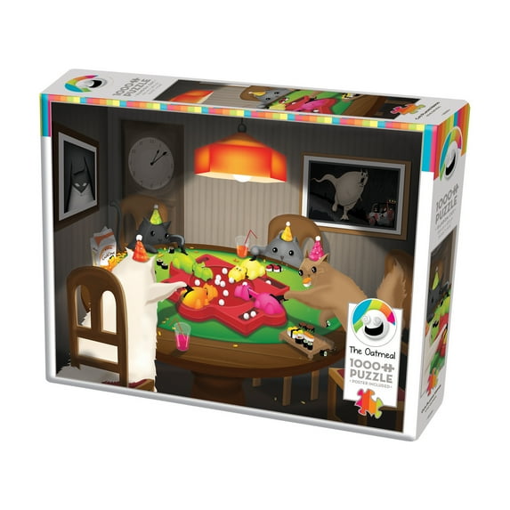 The Oatmeal - Cats Playing Hippos Puzzle: 1000 Pcs