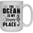 thumbnail image 1 of The Ocean Is Seahorse's Happy Place Mug, Ceramic Mug, White Cup 15 oz, 1 of 3