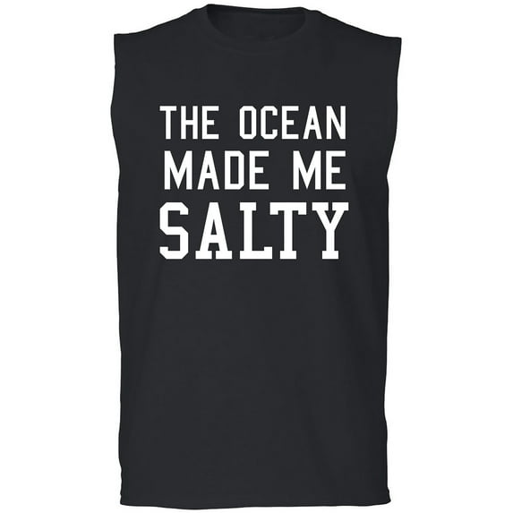 The Ocean Made Me Salty Adult Sleeveless Tee