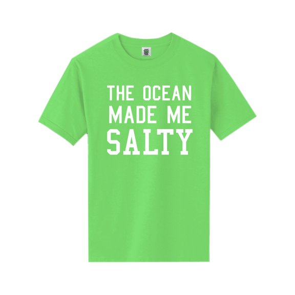 The Ocean Made Me Salty Short Sleeve Neon Tee