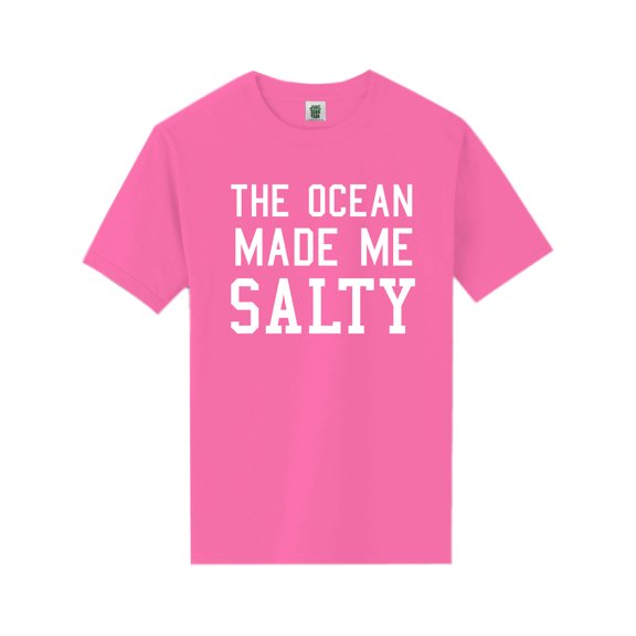 The Ocean Made Me Salty Short Sleeve Neon Tee