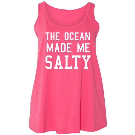 The Ocean Made Me Salty Womens Tank Top