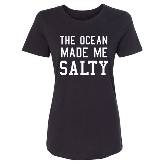 The Ocean Made Me Salty Womens crewneck tee