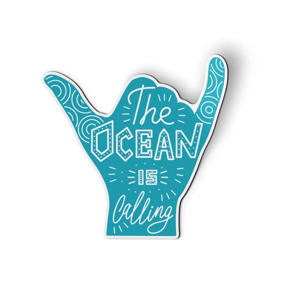 The Ocean is Calling - 5.5" Magnet for Car Locker Refrigerator