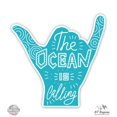 thumbnail image 1 of The Ocean is Calling - 8" Vinyl Sticker - For Car Laptop I-Pad - Waterproof Decal, 1 of 1
